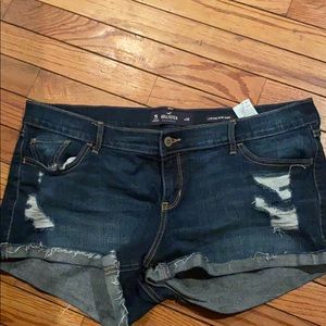 distressed jean short